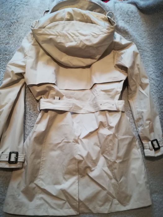 Płaszcz trencz z kapturem l/xl