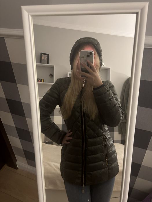 Ciemnozielona khaki kurtka puchowa beaumont amsterdam m