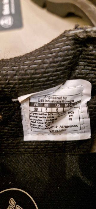 Nowe buty robocze Bata r.  39