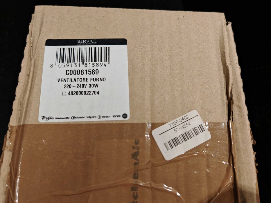 Wentylator do piekarnika Indesit whirlpool ariston