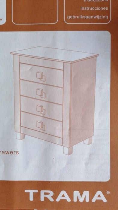 Cômoda Trama com 4 gavetas criança