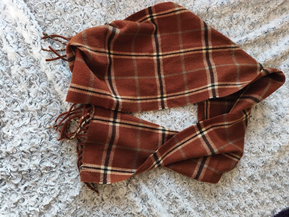 Męski szal w kratę