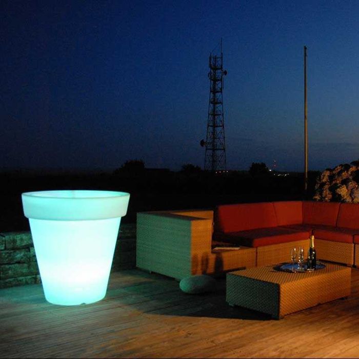 Vasos com iluminação rgb