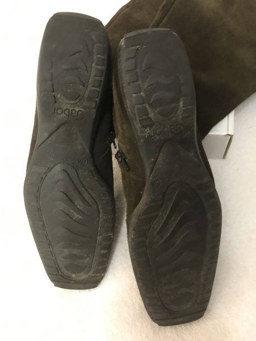 Gabor. Kozaki skórzane zamsz. Brąz. R.40