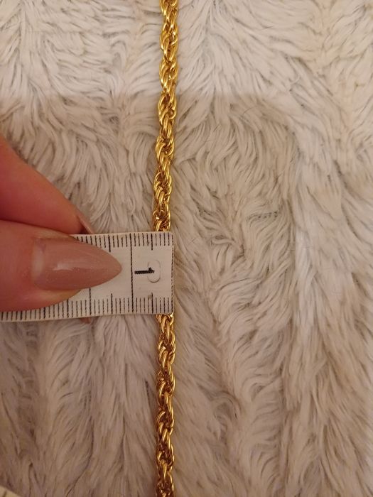 Colar dourado banhado a 18k Não é oco