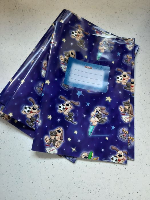 Okładki na zeszyt Toffy Joy pieski z naklejką okładka sześć szt pies