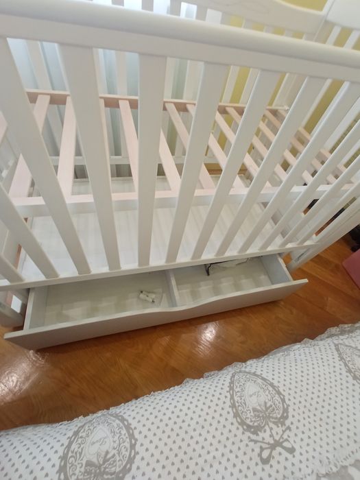 Ліжечко дитяче дерев'яне "Верес Лд 15" з матрацом нове