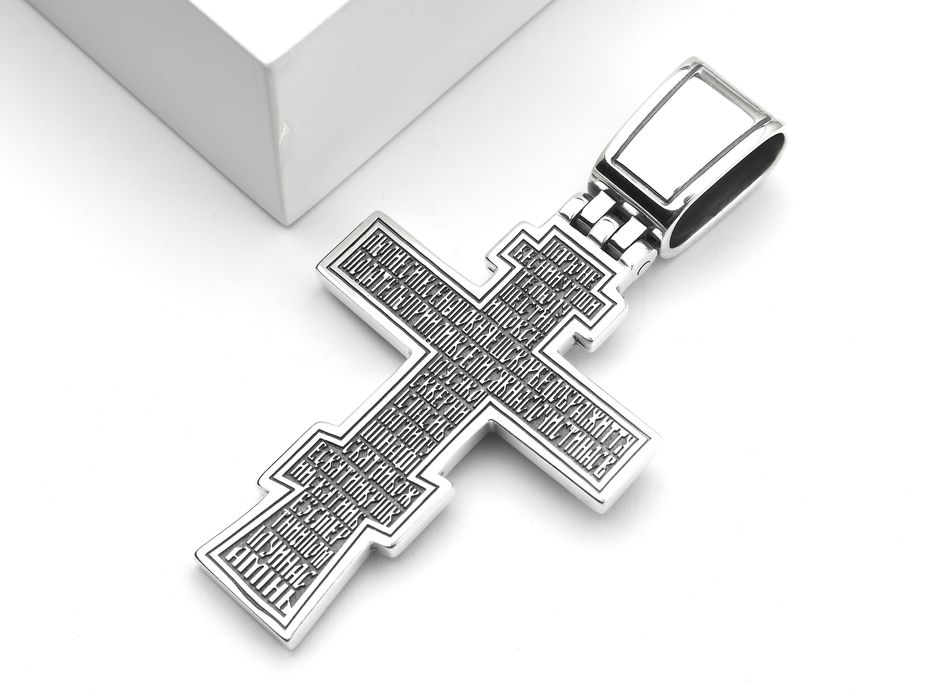 Серебряный крест ПРАВОСЛАВНЫЙ (арт 01) 27.6 грамма