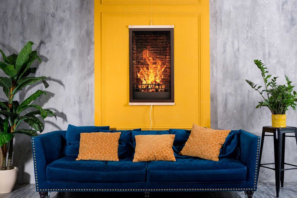 Карбоновий обігрівач-картина Тріо Камін