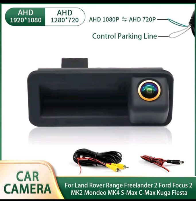 Камера заднього виду AHD 720-1080P для Land Rover Range Freelander 2 Ford Focus 2 MK2 Mondeo MK4 S-Max C-Max Kuga Fiesta