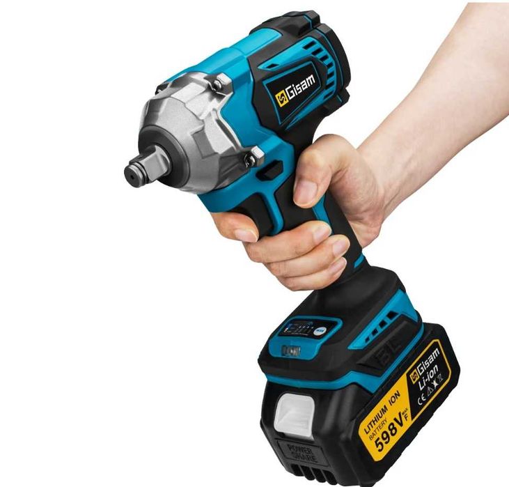 Aparafusadora Elétrica Potente sem fios 1200N.M 2 Baterias carregador