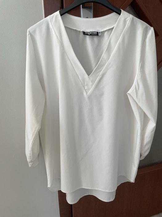 Bluzka impress, dekold v, rekaw do łokcia ….