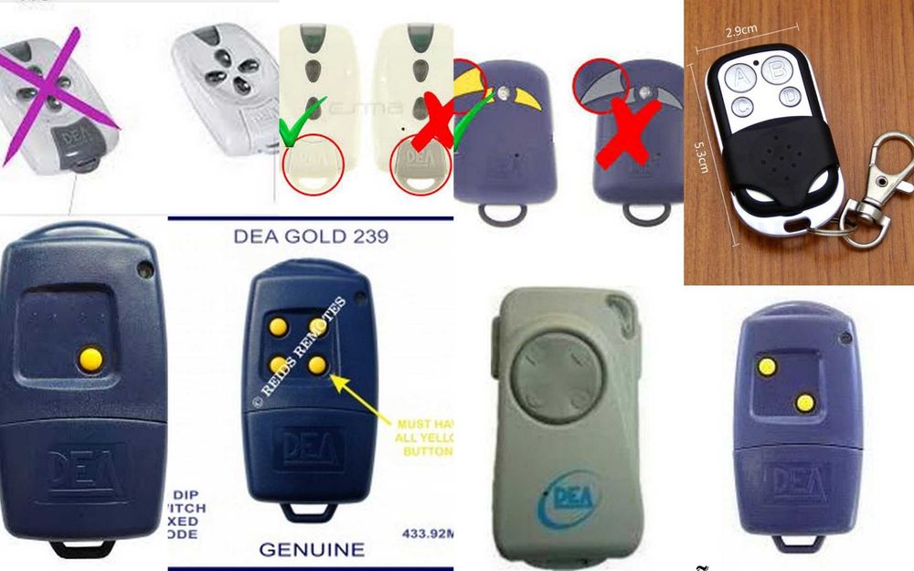 Comando de garagem compatível com DEA64739101547778120