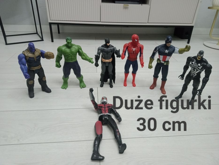 Zestaw superbohaterów 7 szt DUŻE 30 cmfigurki, Hulk, Spiderman, Superm