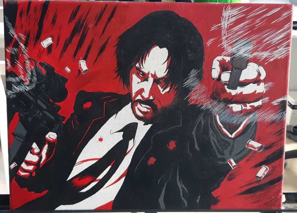 John Wick Keanu Reeves akryl 30x40cm