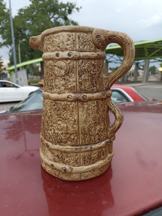 Stary vintage duży dzbanek Hillstonia wykonanie teksturowana kamionka