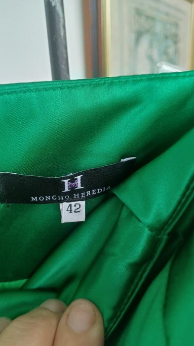 Vestido comprido verde Mocho Heredia T42 Espanha