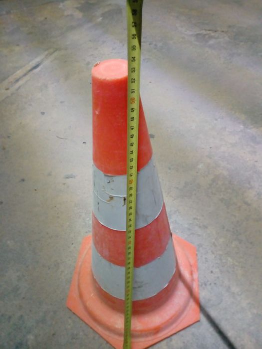 Cones sinalização obras 50 cm com tela refletora, rodoviários