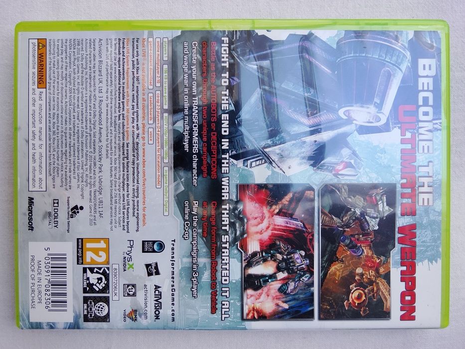 Gra Transformers War For Cybertron Xbox 360