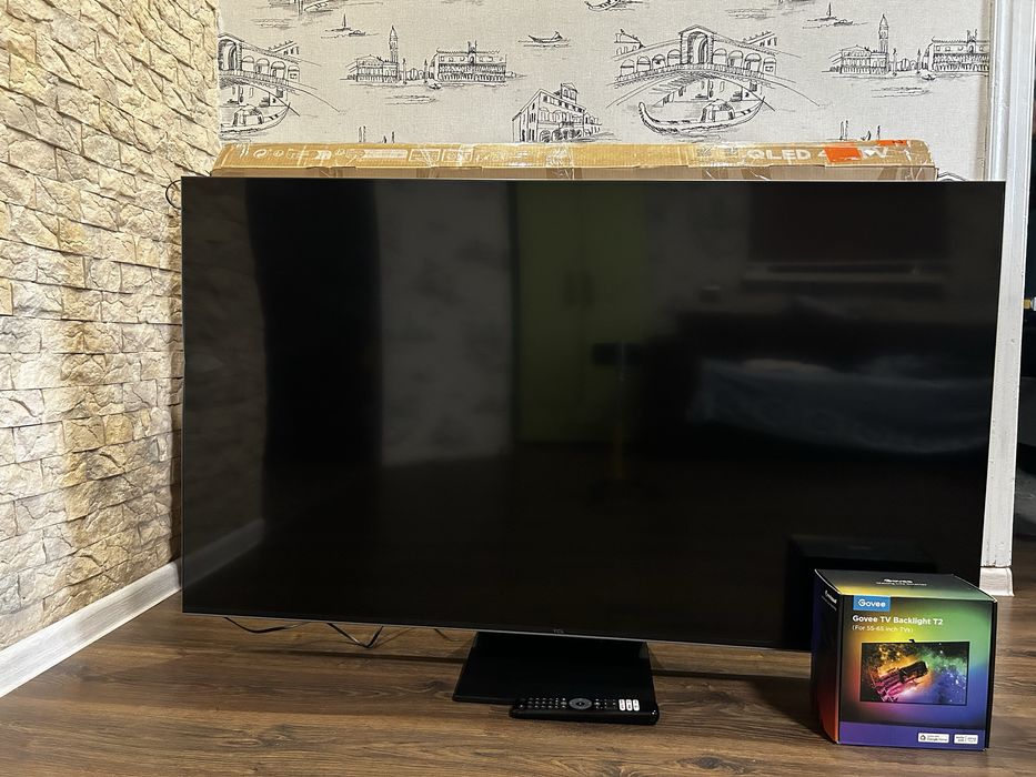 Крутой 4к телевизор TCL 55” Mini LED Qled + Govee Ambilight T2 | Комплект | Дёшево