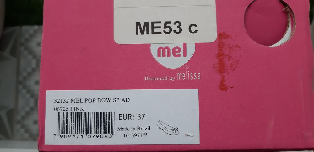 Baleriny mel by melissa mel pop bow pink rozm 37
