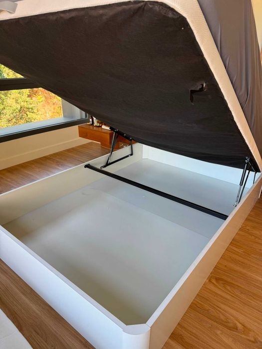 Cama/Sommier de Casal + Colchão Emma Hybrid – 140x200 cm