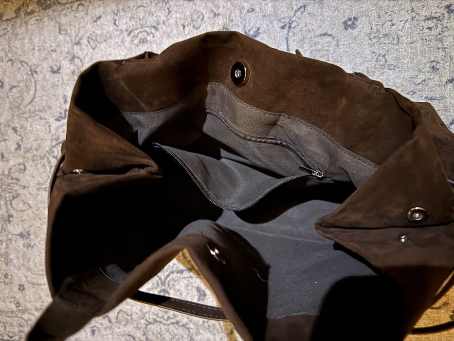 Torebka zamsz kolor czekolada