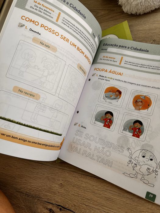 Manual e livros de fichas Estudo do meio 1 ano PLIM