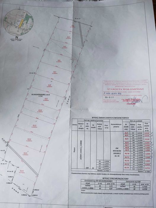 Sprzedam działkę z WZ bez pośredników Jaźwie Gmina Tłuszcz