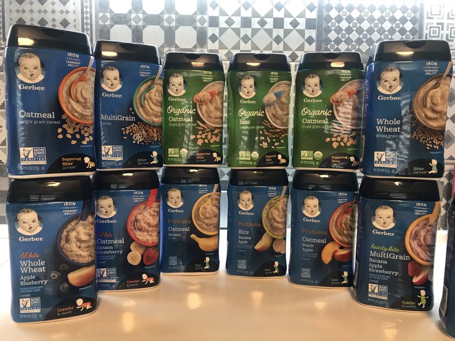 Gerber каши пафы пафсы puffs для первого прикорма