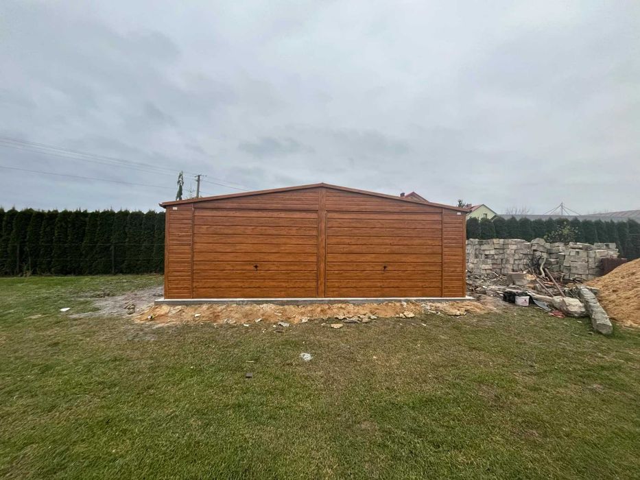 Garaż blaszany 7x5 Kolor Poziomy Panel