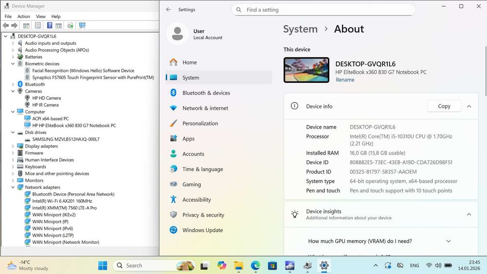 Ноутбук-трансформер HP EliteBook 830 G7 x360 /Core i5 10310U /16 /512