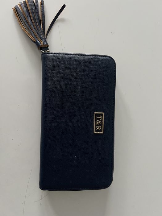 Granatowy portfel T&R nowy