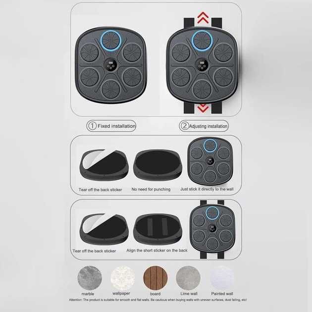 Музична  боксерська машина тренажер, груша для боксу з LED Bluetooth
