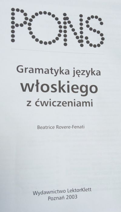 Gramatyka języka włoskiego z ćwiczeniami