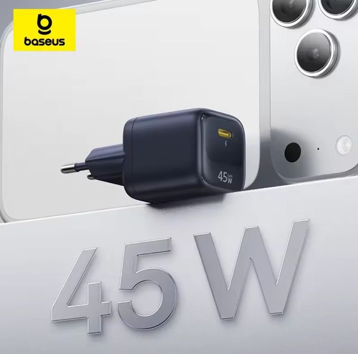 Зарядний пристрій Baseus 45w,  Ugreen 20w,  30w, 45w. Швидка зарядка GaN PD