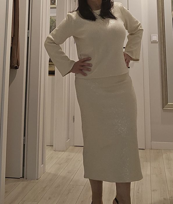 Komplet spódnica sweter M nowy