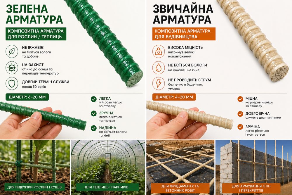 Арматура композитна від виробника 6мм