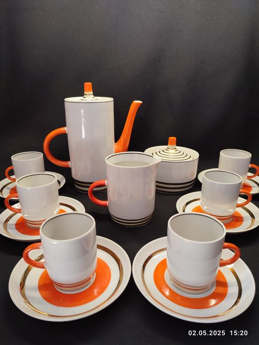 Кофейный сервиз "Березень" Барановка СССР, блюдце царизм Кузнецов Верб