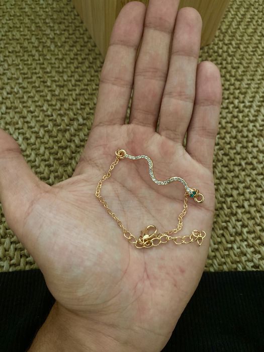 Pulseira Dourada e verde