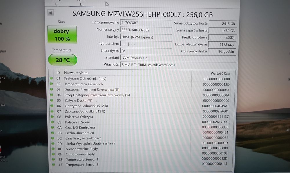 Dysk SSD 256GB używany