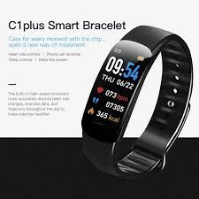 Smart Band C1 Plus pomiar ciśnienia puls sen kroki aplikacja