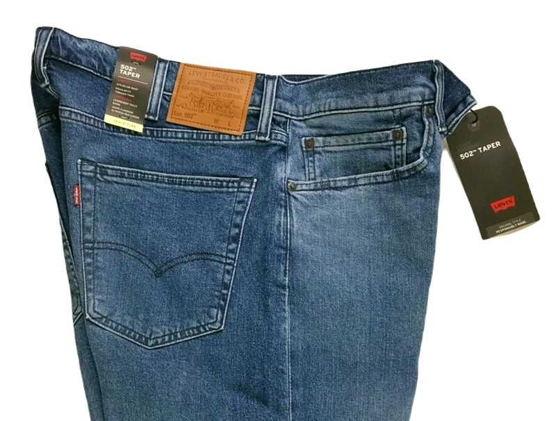Nowe męskie jeansy Levi's 502 BIG&TALL bardzo wielkie oryg. Levisy - W50/L32