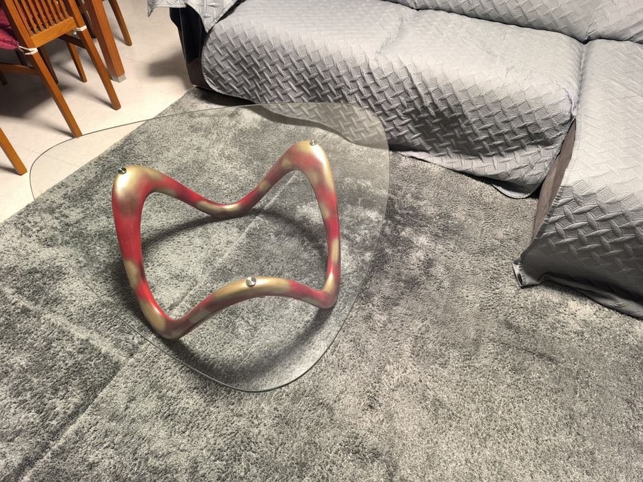 Mesa de centro em vidro