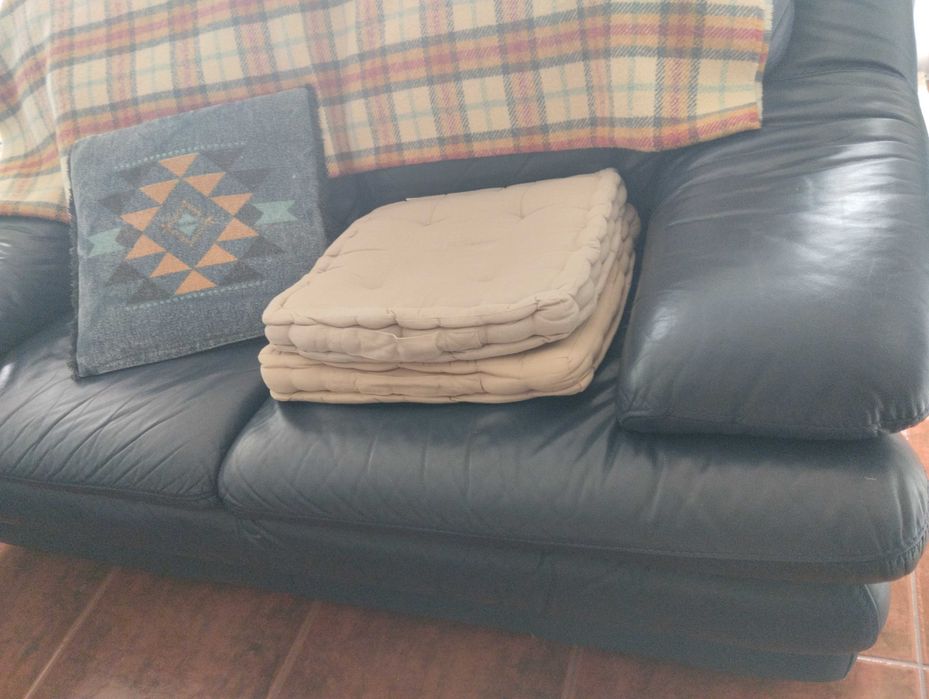 Par de Sofás azuis imitação de pele 250eur