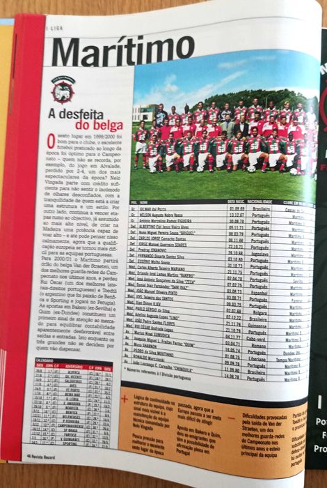 Record - revista da época 2000-2001