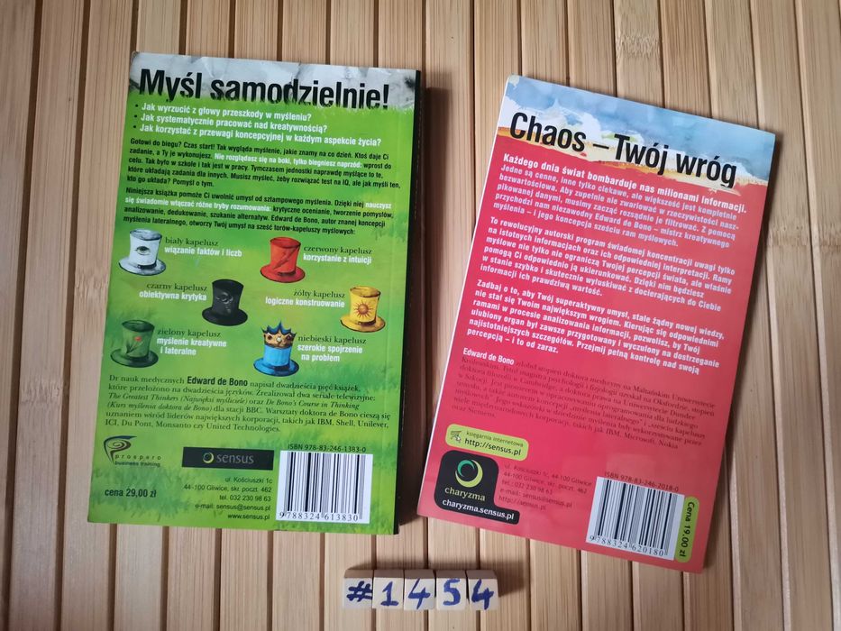 de Bono Sześć ram myślowych Sześć myślowych kapeluszy pakiet Real foty