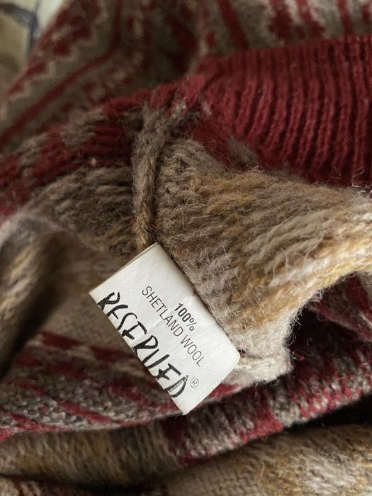 Męski wełniany sweter z wełny szetlandzkiej nordic