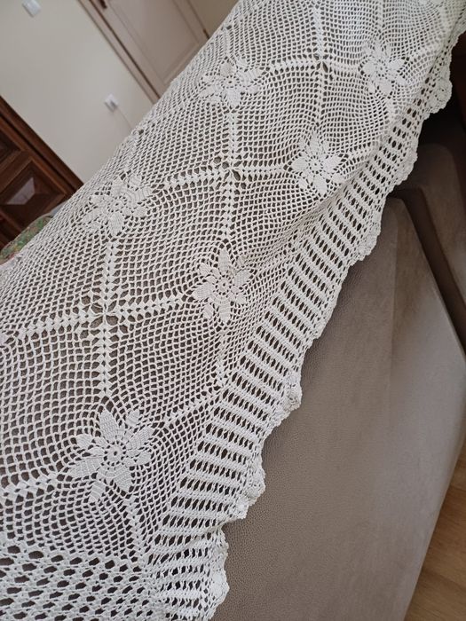 Toalha croche de linha numero 20 1.70x2.80