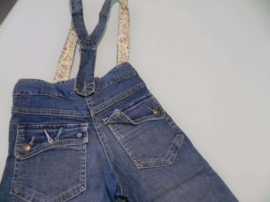 calça ganga com alças Vertbaudet